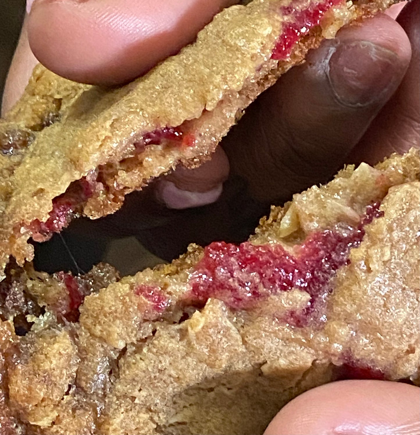 Cranberry sauce stuffed Oatmeal cookies